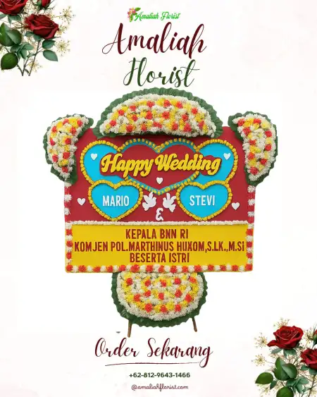Papan Bunga Pernikahan Cibulan